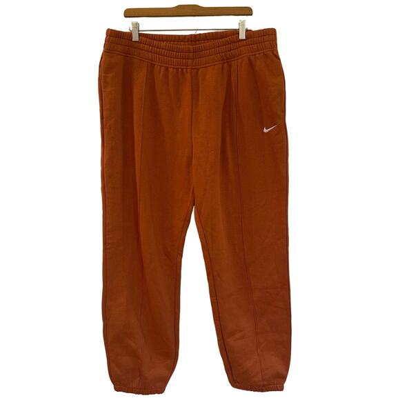 NEW Nike Women's Loose Fit Mid Rise Sweatpants sz XL Dark Orange - Picture 1 of 10